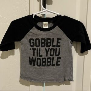 Infant thanksgiving baseball tee